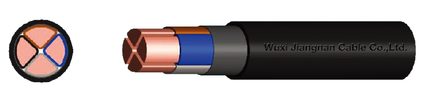 0.6-1KV YJV 4 core Copper Conductor XLPE Insulated PVC Sheathed Power Cable Description