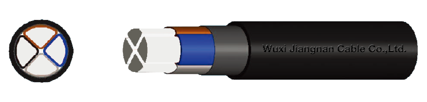 0.6-1KV VLV 4 Core-Aluminium Conductor PVC Insulated PVC Sheathed Power Cable Standard Picture