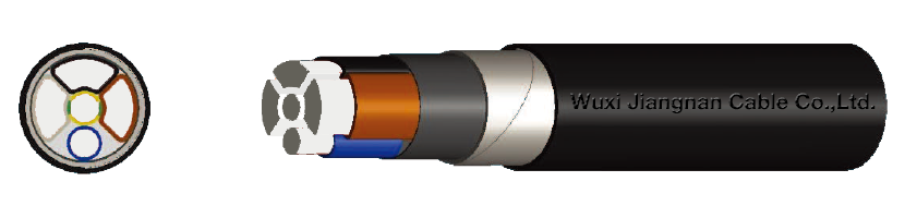 0.6-1KV VLV22 3+2 Core Aluminium Conductor PVC Insulated Steel Tape Armoured PVC Sheathed Power Cable Standard Picture