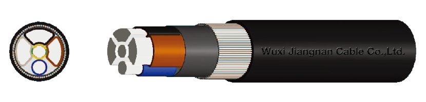 0.6-1KV VLV32 3+2 Core Aluminium Conductor PVC Insulated Steel Wire Armoured PVC Sheathed Power Cable Standard picture