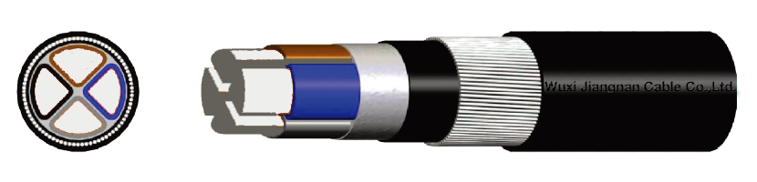 0.6-1KV VLV32 4 Core Aluminium Conductor PVC Insulated Steel Wire Armoured PVC Sheathed Power Cable Standard picture