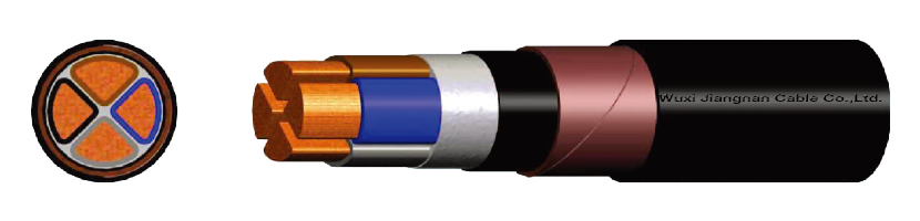 0.6-1KV VV22 4 core Copper Conductor PVC Insulated Steel Tape Armoured PVC Sheathed Power Cable