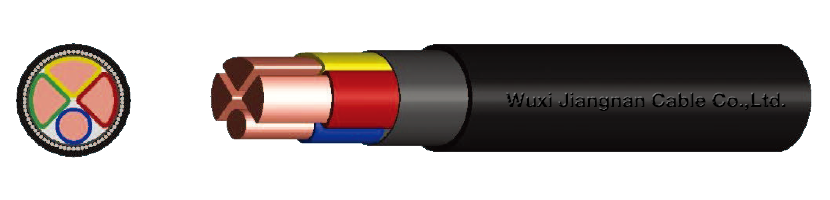 0.6-1KV WDZ-YJY 3+1 core LSZH Copper Conductor XLPE Insulated Polyolefin Sheathed Power Cable Description