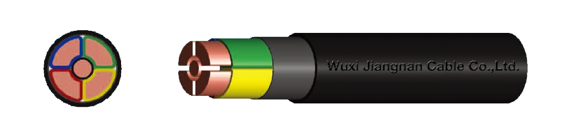 0.6-1KV WDZ-YJY 4+1 core LSZH Copper Conductor XLPE Insulated Polyolefin Sheathed Power Cable Description