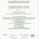 Certificate ISO 18001 Of IQNet