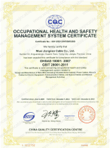 ISO18001 Of CQC Certificate ISO18001 Of CQC